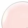 Coupon 💯 10.25" Pink with Silver Rim Organic Round Disposable Plastic Dinner Plates (40 Plates) ⌛