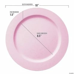 Deals ✨ 10" Matte Pink Round Disposable Plastic Dinner Plates (120 Plates) 🌟 -Party Tableware Shop 10 matte pink round disposable plastic dinner plates 120 plates14274116 a02
