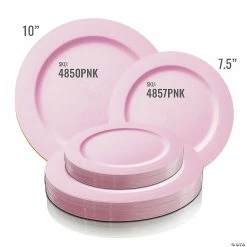Coupon ✨ 10" Matte Pink Round Disposable Plastic Dinner Plates (40 Plates) 🔥 -Party Tableware Shop 10 matte pink round disposable plastic dinner plates 40 plates14274115 a03