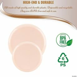 Best deal ⭐ 10" Pink Flat Round Disposable Plastic Dinner Plates (120 Plates) ⭐ -Party Tableware Shop 10 pink flat round disposable plastic dinner plates 120 plates14273885 a03