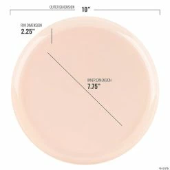 Promo 🛒 10" Pink Flat Round Disposable Plastic Dinner Plates (40 Plates) 👏 -Party Tableware Shop 10 pink flat round disposable plastic dinner plates 40 plates14273884 a02