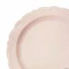 Promo 🎁 10" Pink Vintage Round Disposable Plastic Dinner Plates (50 Plates) 🔥