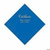 New 😍 Cobalt Blue Celebrate Personalized Napkins with Gold Foil - Luncheon ⭐