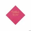 Cheapest 🔔 Hot Pink Celebrate Personalized Napkins with Gold Foil - Beverage ✔️