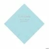 Promo 🌟 Light Blue Celebrate Personalized Napkins with Silver Foil - Luncheon ❤️