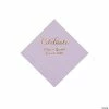 New 🎁 Lilac Celebrate Personalized Napkins with Gold Foil - Beverage ✨