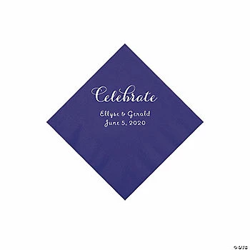 Top 10 ✨ Purple Celebrate Personalized Napkins with Silver Foil - Beverage ✔️ 1 Top 10 ✨ Purple Celebrate Personalized Napkins with Silver Foil - Beverage ✔️