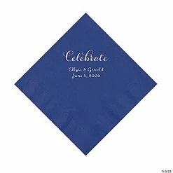 Top 10 🌟 Purple Celebrate Personalized Napkins with Silver Foil - Luncheon ❤️