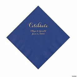 Brand new 🎁 Purple Celebrate Personalized Napkins with Gold Foil - Luncheon 👍