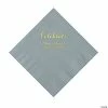 Deals 🤩 Silver Celebrate Personalized Napkins with Gold Foil - Luncheon 🎉