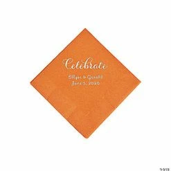 Best reviews of 👏 Pumpkin Spice Celebrate Personalized Napkins with Silver Foil - Beverage 🤩
