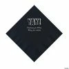 Deals 🎁 Black Yay Personalized Napkins with Silver Foil - Luncheon ❤️