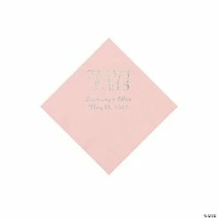 Hot Sale 👏 Pink Yay Personalized Napkins with Silver Foil - Beverage 🎉