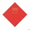 Promo 🎁 Red Yay Personalized Napkins with Gold Foil - Luncheon 🔔
