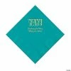Best Sale ✔️ Turquoise Yay Personalized Napkins with Gold Foil - Luncheon 🤩