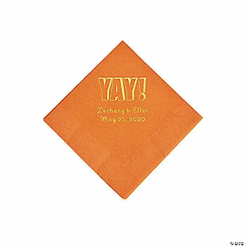 Coupon 😉 Pumpkin Spice Yay Personalized Napkins with Gold Foil - Beverage 🛒 1 Coupon 😉 Pumpkin Spice Yay Personalized Napkins with Gold Foil - Beverage 🛒
