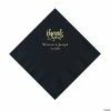 Top 10 🤩 Black Thank You Personalized Napkins with Gold Foil - Luncheon 🥰