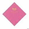 Flash Sale 🎁 Candy Pink Thank You Personalized Napkins with Gold Foil - Luncheon 🧨