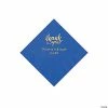 Discount 😉 Cobalt Blue Thank You Personalized Napkins with Gold Foil - Beverage ❤️