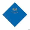 Budget 😀 Cobalt Blue Thank You Personalized Napkins with Gold Foil - Luncheon 🎁