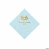 Coupon 🎁 Light Blue Thank You Personalized Napkins with Gold Foil - Beverage 🧨