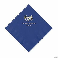 New 🛒 Purple Thank You Personalized Napkins with Gold Foil - Luncheon ✔️