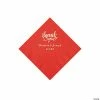 Outlet 🧨 Red Thank You Personalized Napkins with Silver Foil - Beverage 🎉