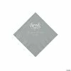 Outlet 😀 Silver Thank You Personalized Napkins with Silver Foil - Beverage ❤️