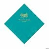 New ⭐ Turquoise Thank You Personalized Napkins with Gold Foil - Luncheon 🔥