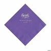 Wholesale 👏 Amethyst Thank You Personalized Napkins with Silver Foil - Luncheon ⌛