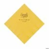 Outlet 🔔 Yellow Thank You Personalized Napkins with Gold Foil - Luncheon 🛒