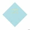 Buy 👏 Light Blue Congrats Personalized Napkins with Gold Foil - Luncheon 🎉