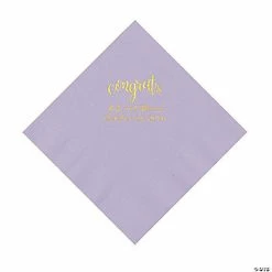 Best deal 😉 Lilac Congrats Personalized Napkins with Gold Foil - Luncheon 🛒
