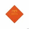 Buy ⌛ Orange Congrats Personalized Napkins with Gold Foil - Beverage ❤️