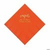 Promo 💯 Orange Congrats Personalized Napkins with Gold Foil - Luncheon ⭐