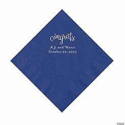 Top 10 ⌛ Purple Congrats Personalized Napkins with Silver Foil - Luncheon ✔️