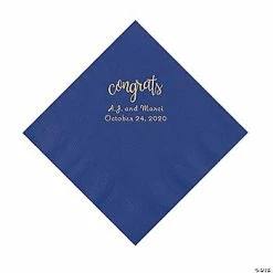 Coupon ⌛ Purple Congrats Personalized Napkins with Gold Foil - Luncheon 👏