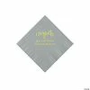 Outlet 🥰 Silver Congrats Personalized Napkins with Gold Foil - Beverage ⌛
