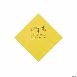 Best reviews of 🎁 Yellow Congrats Personalized Napkins with Gold Foil - Beverage 😀