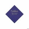 Outlet 🎁 Purple Celebrate Personalized Napkins with Gold Foil - Beverage ❤️