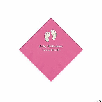 Coupon 👏 Candy Pink Baby Feet Personalized Napkins with Silver Foil - 50 Pc. Beverage ⌛ 1 Coupon 👏 Candy Pink Baby Feet Personalized Napkins with Silver Foil - 50 Pc. Beverage ⌛