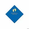 Promo 👍 Cobalt Blue Baby Feet Personalized Napkins with Gold Foil - 50 Pc. Beverage 😍