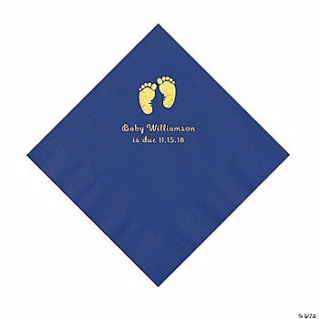 Outlet 🌟 Purple Baby Feet Personalized Napkins with Gold Foil - 50 Pc. Luncheon 😍 1 Outlet 🌟 Purple Baby Feet Personalized Napkins with Gold Foil - 50 Pc. Luncheon 😍