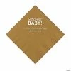 Best reviews of 👏 Gold Welcome Baby Personalized Napkins with Silver Foil – 50 Pc. Luncheon 💯