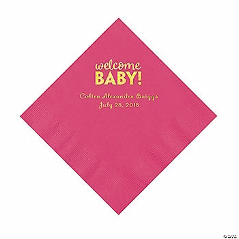 Coupon 🔥 Hot Pink Welcome Baby Personalized Napkins with Gold Foil – 50 Pc. Luncheon 🎁 1 Coupon 🔥 Hot Pink Welcome Baby Personalized Napkins with Gold Foil – 50 Pc. Luncheon 🎁