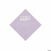 Best reviews of 💯 Lilac Welcome Baby Personalized Napkins with Silver Foil - 50 Pc. Beverage ✔️