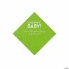 Outlet 👏 Lime Welcome Baby Personalized Napkins with Silver Foil - 50 Pc. Beverage 🔔