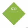 New 👏 Lime Welcome Baby Personalized Napkins with Silver Foil – 50 Pc. Luncheon 🛒