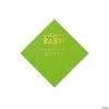 Budget ⭐ Lime Welcome Baby Personalized Napkins with Gold Foil - 50 Pc. Beverage ✔️