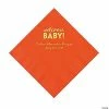 Best reviews of 🧨 Orange Welcome Baby Personalized Napkins with Gold Foil - 50 Pc. Luncheon 👍